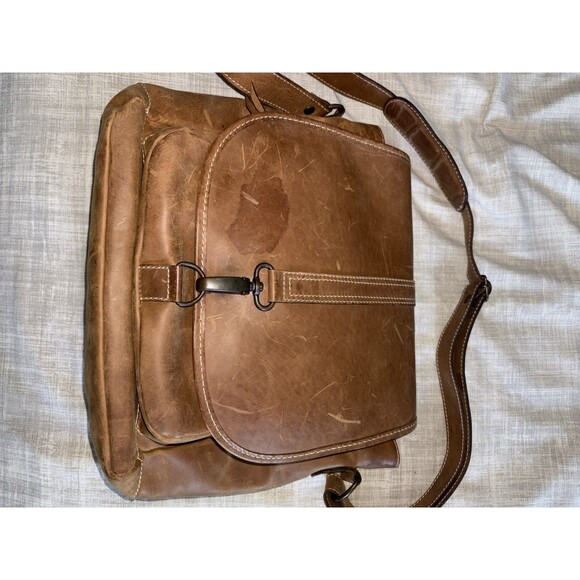 Handmade Leather Satchel NOVICA Artisan Shoulder Bag Mexico Brown Hinojosa 11.5 - Picture 5 of 16